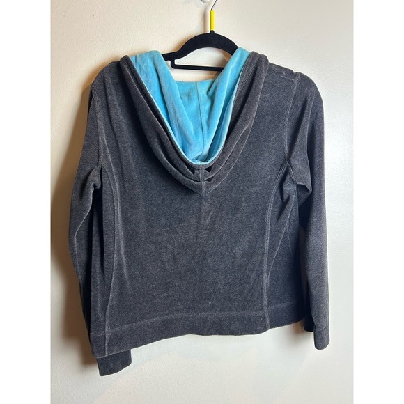 Oleg Cassini Jacket Hoodie Zip Up Washcloth Cozy Material Size Medium - Picture 4 of 6